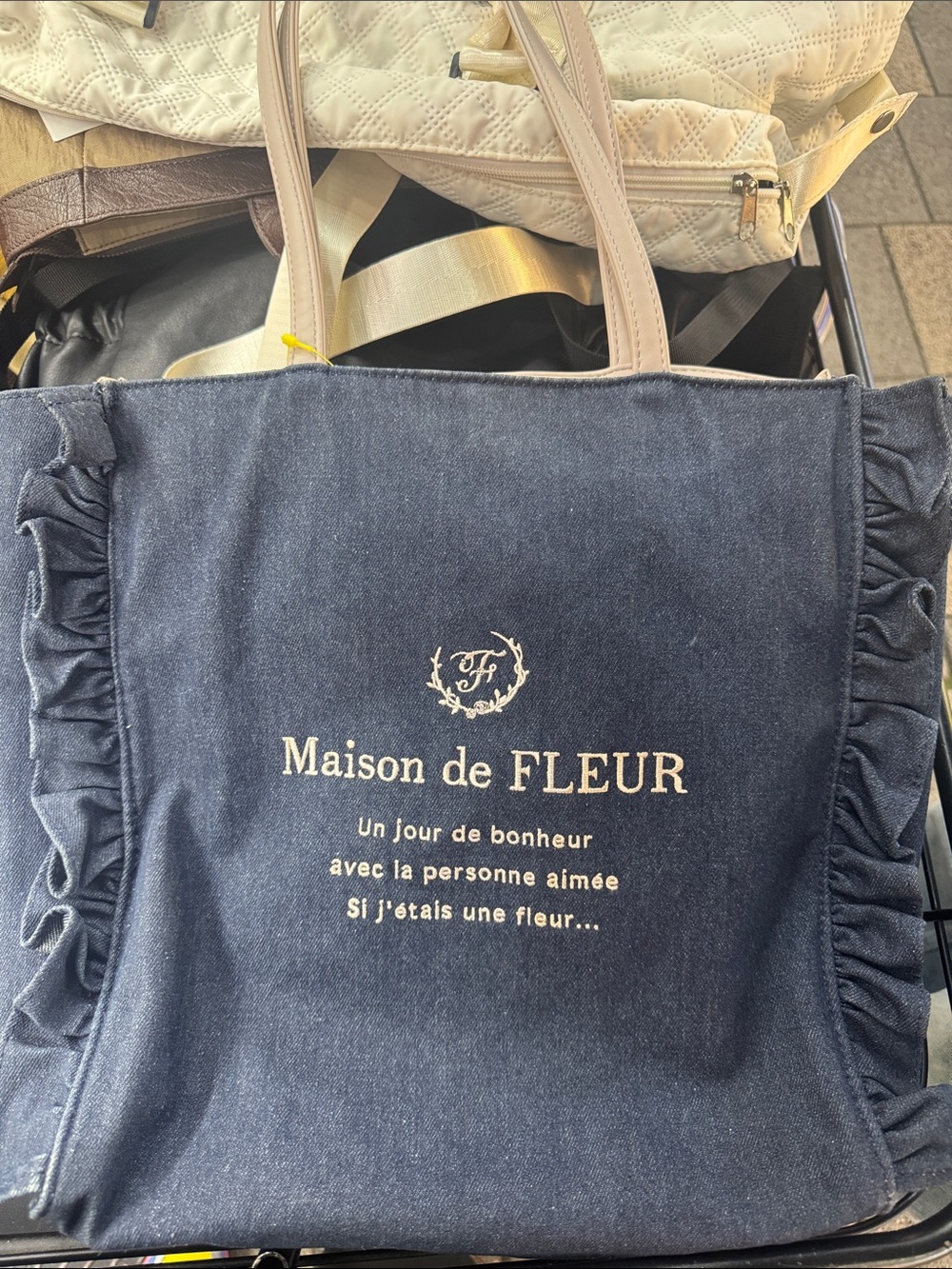 Maison de FLEUR Navy Tote